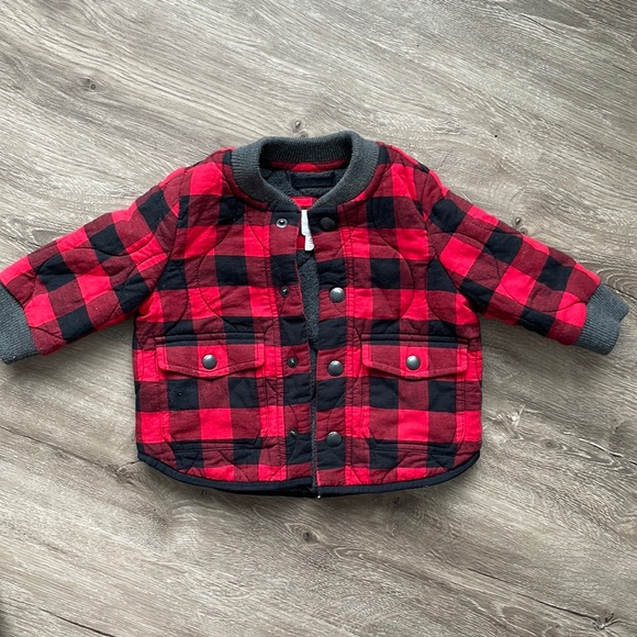 Buffalo Plaid Quilted Bomber Jacket - Picture 1 of 3